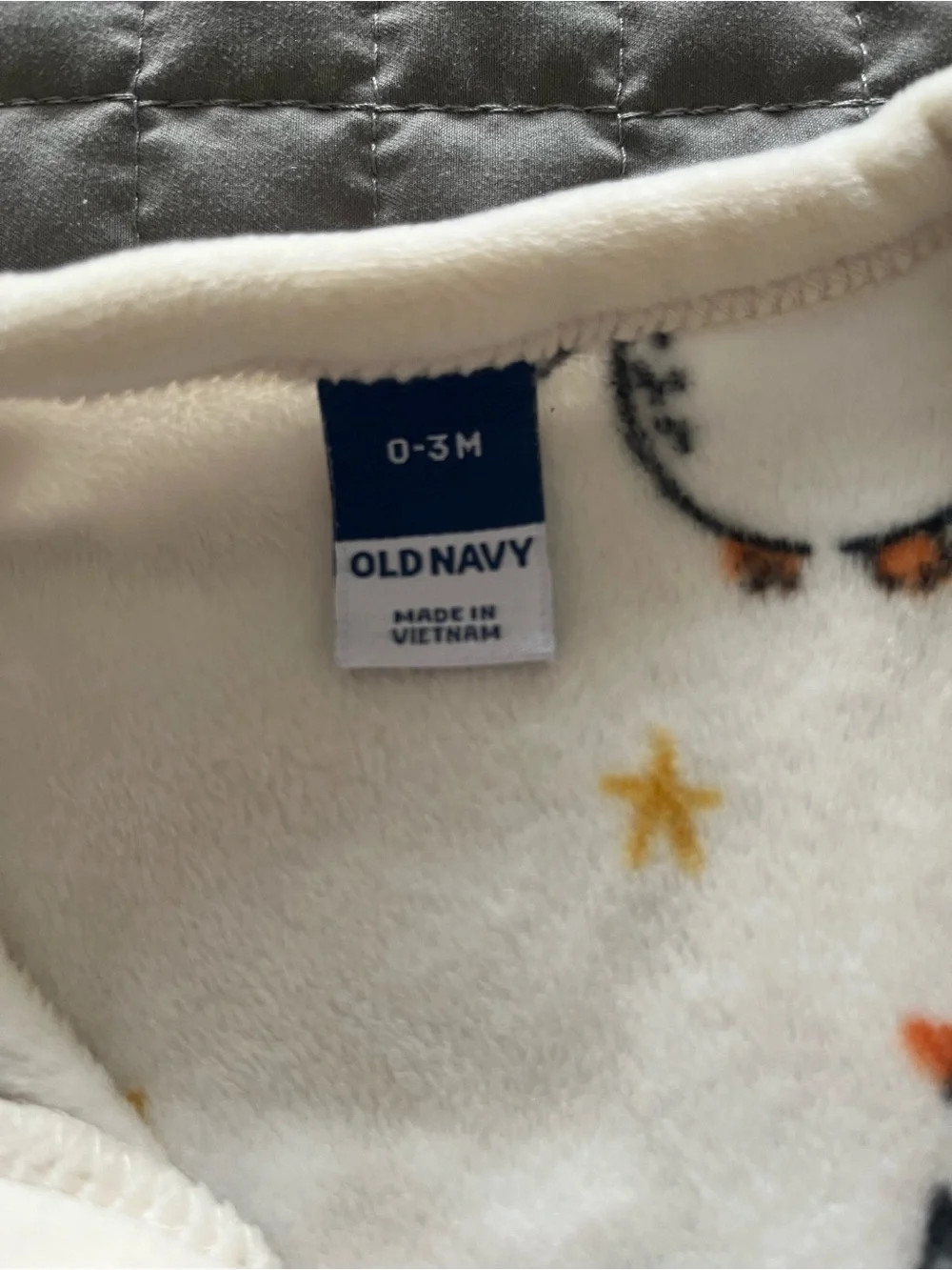 OLD NAVY Cream Penguin Print Baby Footie | 0-3 Month